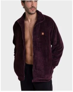 Veste Polaire à Fermeture éclair Massana Grenat -Sous Vêtement Boutique veste polaire a fermeture eclair massana grenat 3